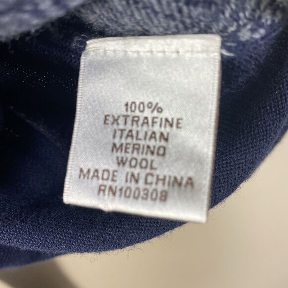 Peter Millar Crown Mens Large Sweater V-Neck Merino Wool Herringbone Raglan - Picture 10 of 11